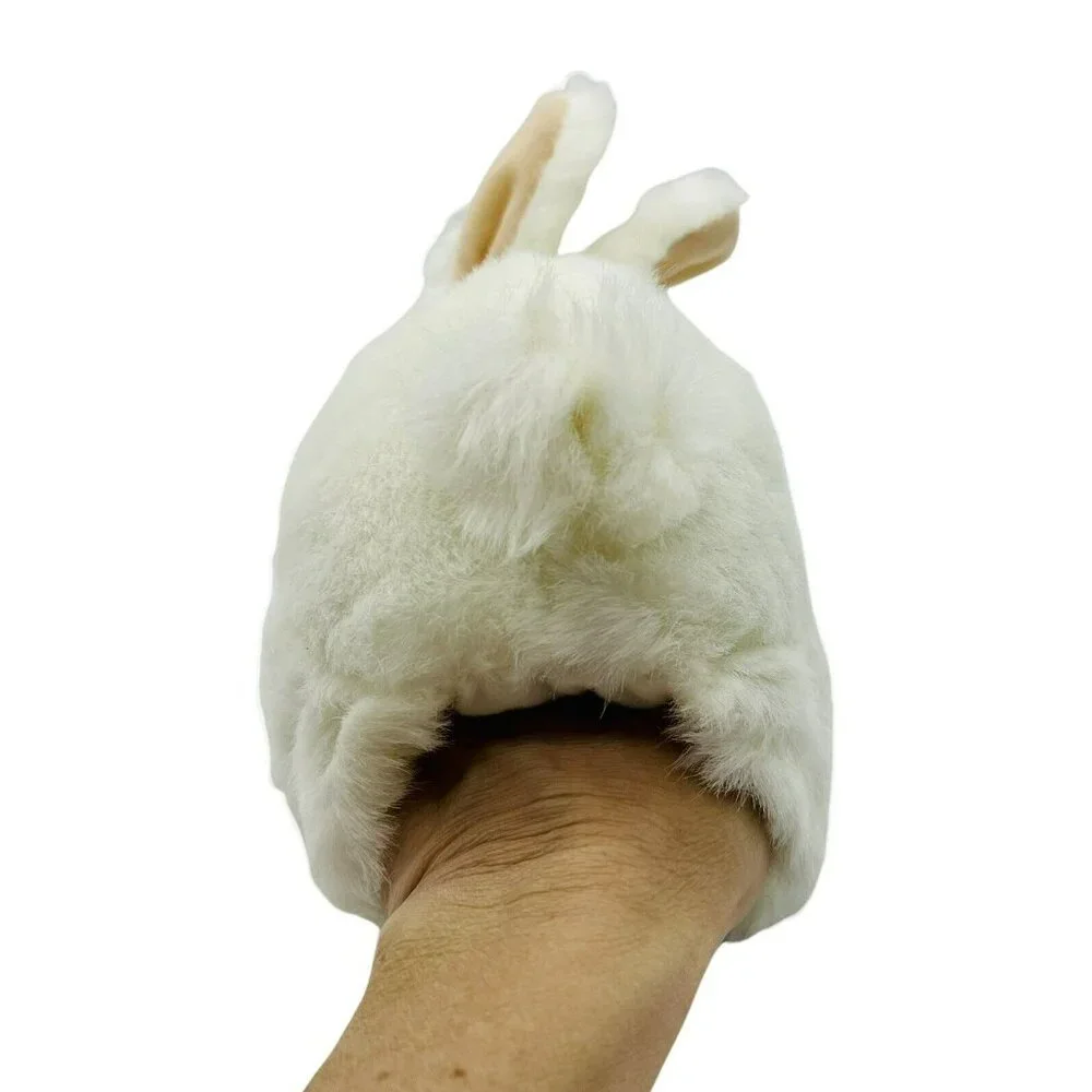 Folkmanis‎ White Bunny Rabbit Hand Puppet #2048 Storytelling Library Pink Eyes